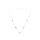 Sterling Silver Diamond Station Necklace (1/2 cttw, I-J Color, I1-I2 Clarity)-3 thumbnail 4