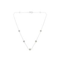 Sterling Silver Diamond Station Necklace (1/2 cttw, I-J Color, I1-I2 Clarity)