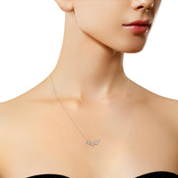 10K Rose and White Gold Plated .925 Sterling Silver 1/4 Cttw Miracle-Set Champagne Diamond Triple Circle 18