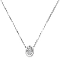 10K White Gold 1/10 Cttw Miracle Set Round-Cut Diamond 18