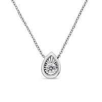 10K White Gold 1/10 Cttw Miracle Set Round-Cut Diamond 18