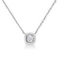 10K Yellow Gold Plated .925 Sterling Silver 1/10 Cttw Miracle Set Round Diamond 18" Pendant Necklace - Choice of Shapes-0