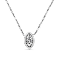 10K White Gold 1/10 Cttw Miracle Set Round-Cut Diamond 18