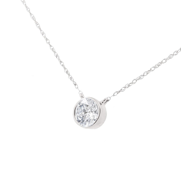 .925 Sterling Silver 1/2 Cttw Diamond Bezel 18