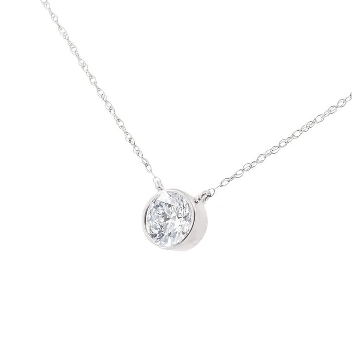 .925 Sterling Silver 1/2 Cttw Diamond Bezel 18