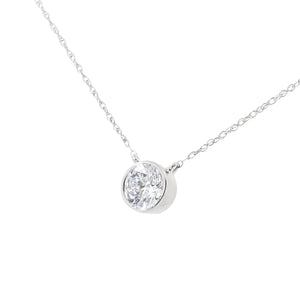 .925 Sterling Silver 1/2 Cttw Diamond Bezel 18