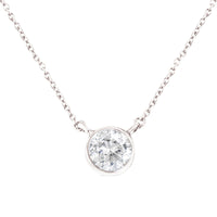 .925 Sterling Silver 1/2 Cttw Diamond Bezel 18