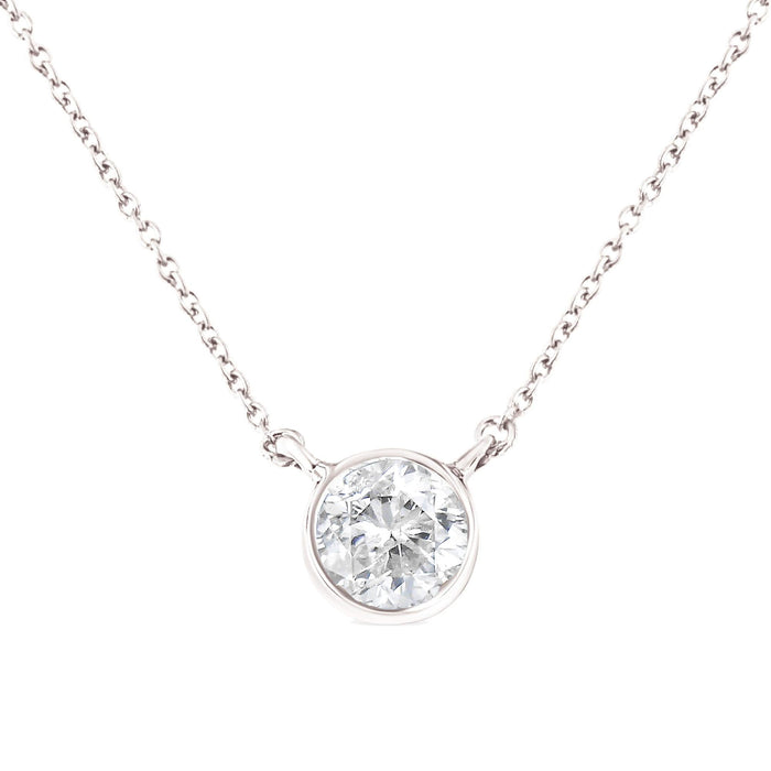 .925 Sterling Silver 1/2 Cttw Diamond Bezel 18