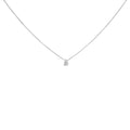 14K white gold necklace with pear lab grown diamond solitaire pendant