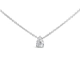 14K White Gold Pear Shape Lab Grown Diamond Solitaire Pendant Necklace (F-G Color, VS2-SI1 Clarity)-2 thumbnail 3