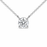 14K White Gold 1.00 Cttw Lab Grown Diamond Solitaire Pendant-1 thumbnail 2