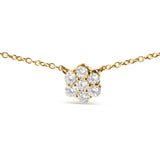 14K Yellow Gold 2.00 Cttw Diamond  Cluster 18
