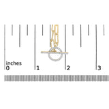 14KT Yellow Gold 1/4 Cttw Diamond  Toggle Clasp Paperclip Link Necklace (I-J Color, I1-I2 Clarity) - 18