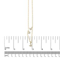 14KT Yellow Gold 1/2 Cttw Diamond Butterfly Station Paperclip Station Necklace (I-J Color, I1-I2 Clarity) - Adjustable 15