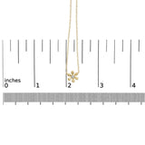 10K Yellow Gold 1/8 Cttw Diamond Floral Station Chain Necklace (I-J Color, I1-I2 Clarity)-4 thumbnail 5