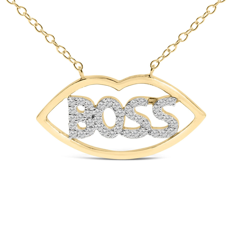 14K Yellow Gold Plated Silver 1/4 Cttw Diamond 