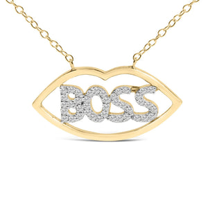 14K Yellow Gold Plated Silver 1/4 Cttw Diamond 