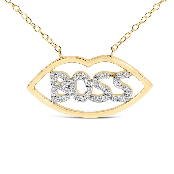 14K Yellow Gold Plated Silver 1/4 Cttw Diamond 