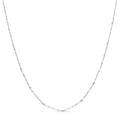 14K White Gold 1/2 Cttw Diamond Bezel Station Paperclip Chain Necklace (H-I Color, SI1-SI2 Clarity) - 18"-0
