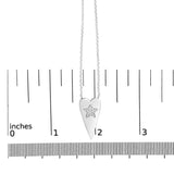 .925 Sterling Silver Diamond Heart with Star Pendant Necklace-4 thumbnail 5