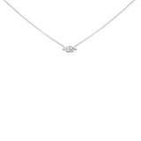 14K White Gold 1/2 Cttw Marquise Lab-Grown Diamond East West Solitaire 18