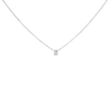 14K White Gold 1/2 Cttw Pear Shape Lab-Grown Diamond 3-Prong Solitaire Pendant Necklace 18 Inch (F-G Color, VS2-SI1 Clarity)-1 thumbnail 2