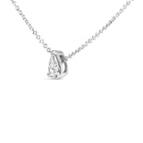 14K White Gold 1/2 Cttw Pear Shape Lab-Grown Diamond 3-Prong Solitaire Pendant Necklace 18 Inch (F-G Color, VS2-SI1 Clarity)-3 thumbnail 4