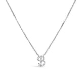 10K White Gold Diamond Accent  A-Z Initial Script Style Pendant Necklace-6 thumbnail 20