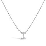 10K White Gold Diamond Accent  A-Z Initial Script Style Pendant Necklace-13 thumbnail 10