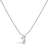10K White Gold Diamond Accent  A-Z Initial Script Style Pendant Necklace-14 thumbnail 13