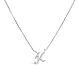 10K White Gold Diamond Accent  A-Z Initial Script Style Pendant Necklace-15 thumbnail 16
