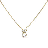 10K Yellow Gold Diamond Accent  A-Z Initial Script Style Pendant Necklace-9 thumbnail 26