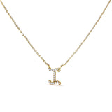 10K Yellow Gold Diamond Accent  A-Z Initial Script Style Pendant Necklace-13 thumbnail 10