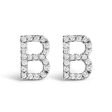10K White Gold 1/10 Cttw Diamond Initial “A” to 