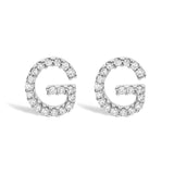10K White Gold 1/10 Cttw Diamond Initial “A” to 