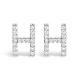 10K White Gold 1/10 Cttw Diamond Initial “A” to 