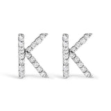 10K White Gold 1/10 Cttw Diamond Initial “A” to 