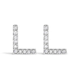 10K White Gold 1/10 Cttw Diamond Initial “A” to 