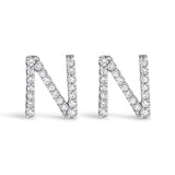 10K White Gold 1/10 Cttw Diamond Initial “A” to 