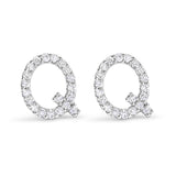 10K White Gold 1/10 Cttw Diamond Initial “A” to 