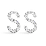 10K White Gold 1/10 Cttw Diamond Initial “A” to 