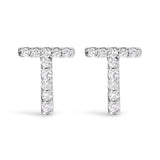 10K White Gold 1/10 Cttw Diamond Initial “A” to 