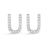 10K White Gold 1/10 Cttw Diamond Initial “A” to 