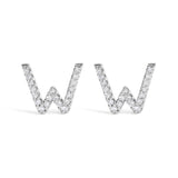 10K White Gold 1/10 Cttw Diamond Initial “A” to 