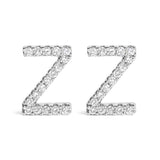 10K White Gold 1/10 Cttw Diamond Initial “A” to 