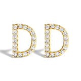 10K Yellow Gold 1/10 Cttw Diamond Initial “A” to 