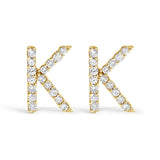 10K Yellow Gold 1/10 Cttw Diamond Initial “A” to 