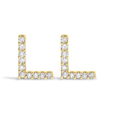 10K Yellow Gold 1/10 Cttw Diamond Initial “A” to 