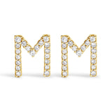 10K Yellow Gold 1/10 Cttw Diamond Initial “A” to 