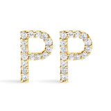 10K Yellow Gold 1/10 Cttw Diamond Initial “A” to 